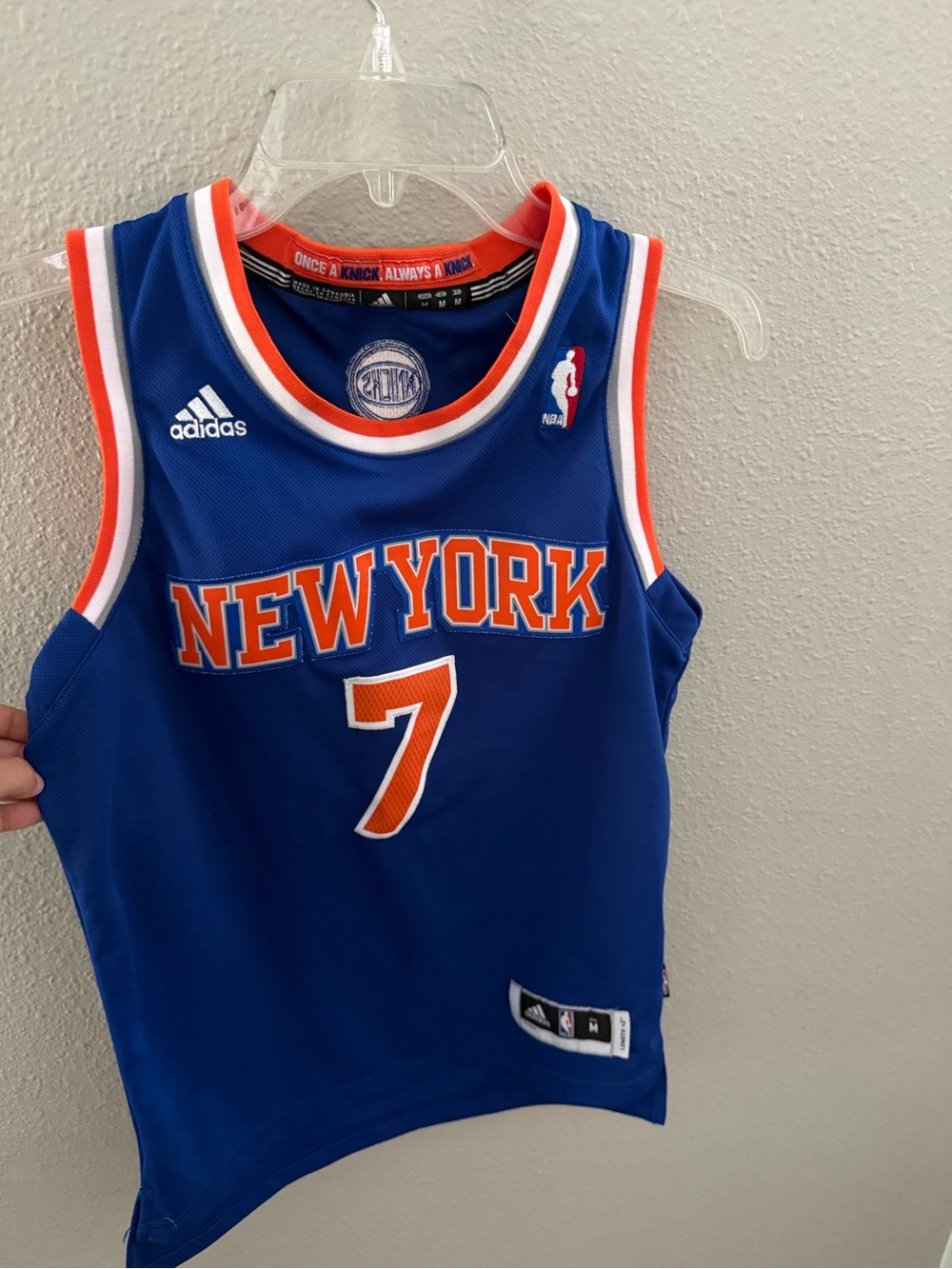 Adidas Kids New York Blue Basketball Jersey - #7